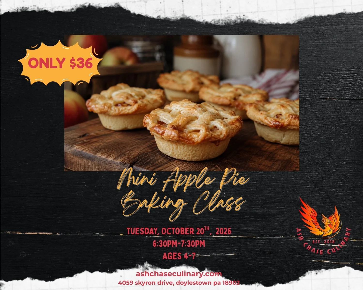 Mini Apple Pie Baking Class