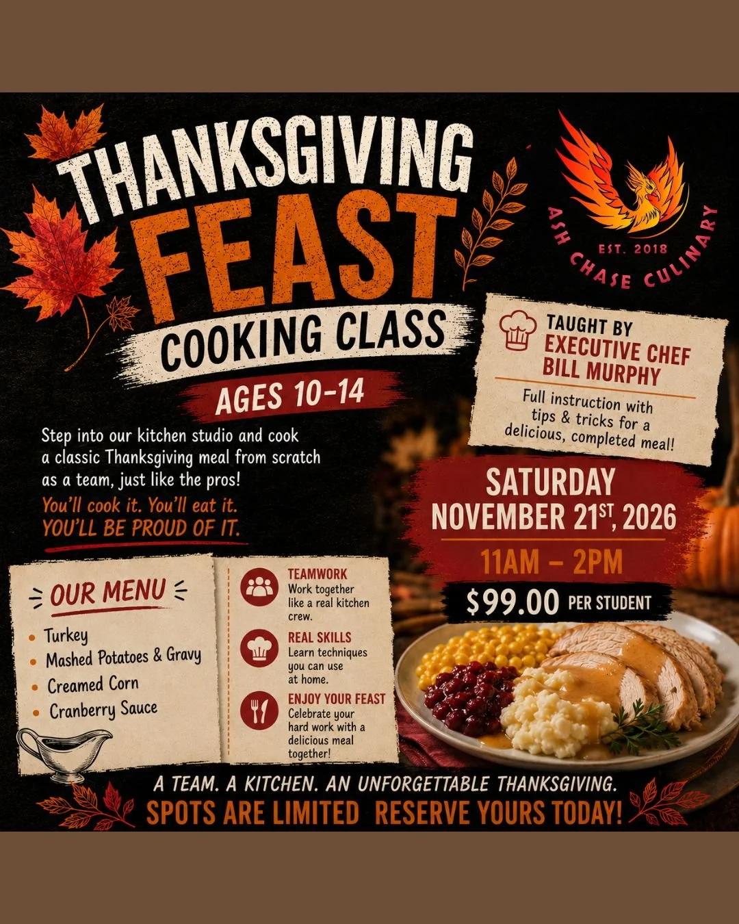 Thanksgiving Feast Cooking Class