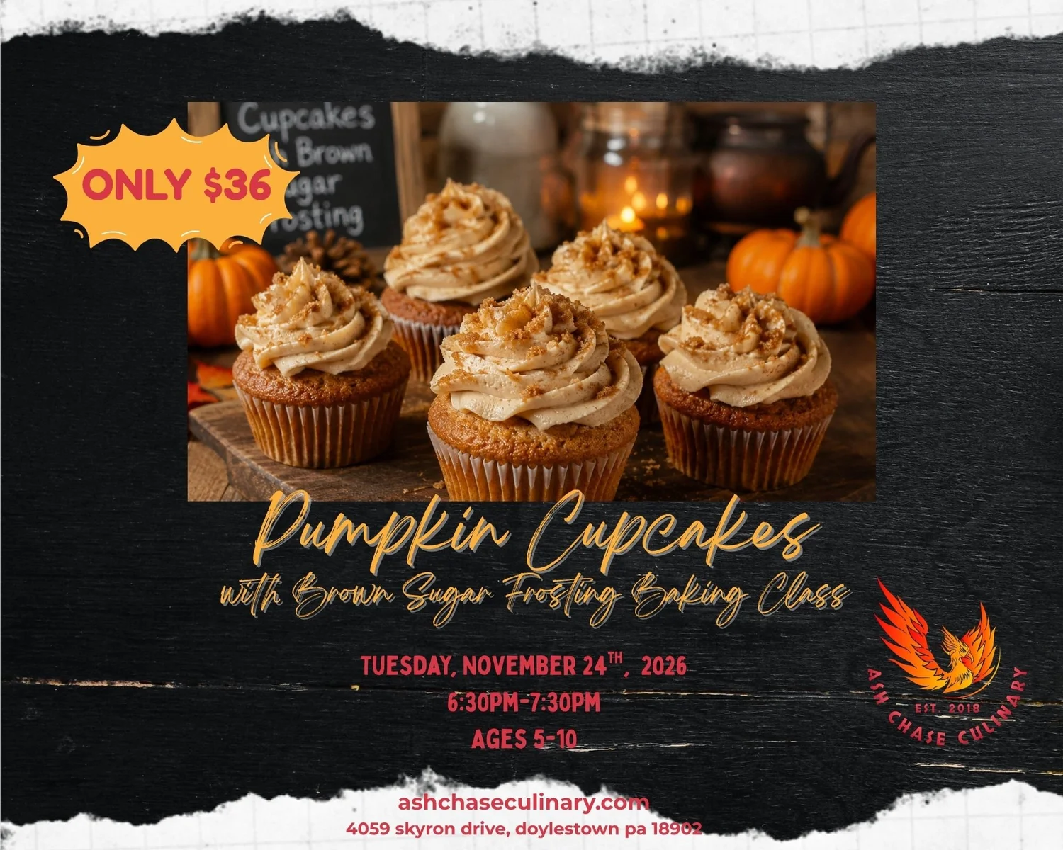 Pumpkin Cupcakes Class